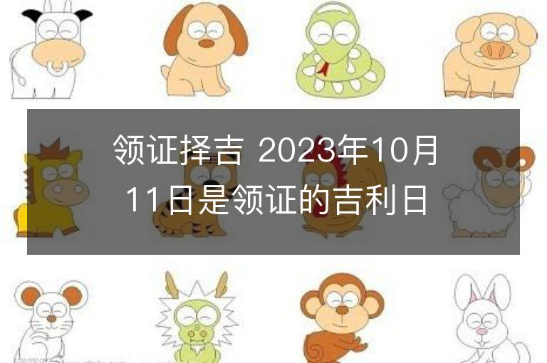 领证择吉 2023年10月11日是领证的吉利日子吗