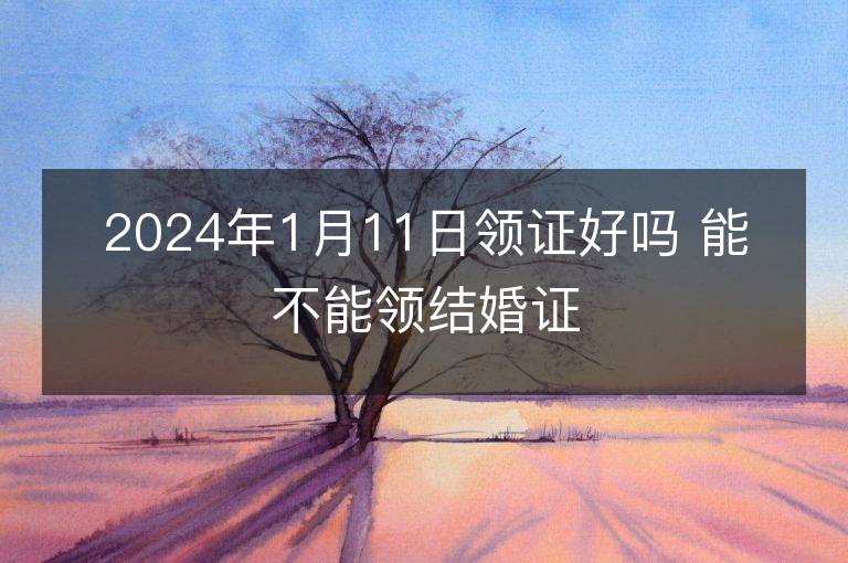 2024年1月11日领证好吗 能不能领结婚证