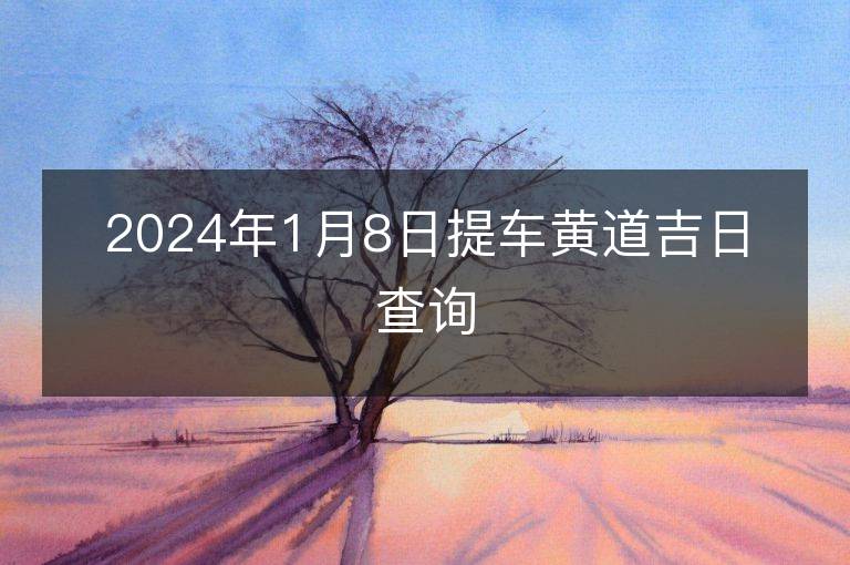 2024年1月8日提车黄道吉日查询