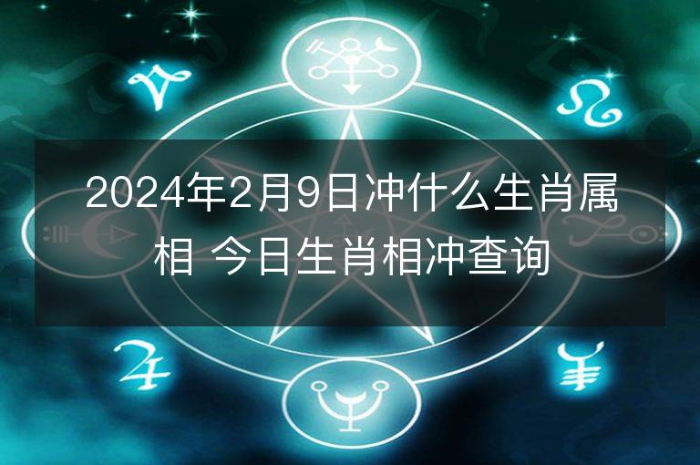 2024年2月9日冲什么生肖属相 今日生肖相冲查询