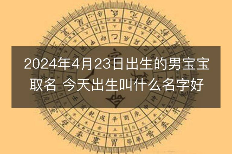 2024年4月23日出生的男宝宝取名 今天出生叫什么名字好