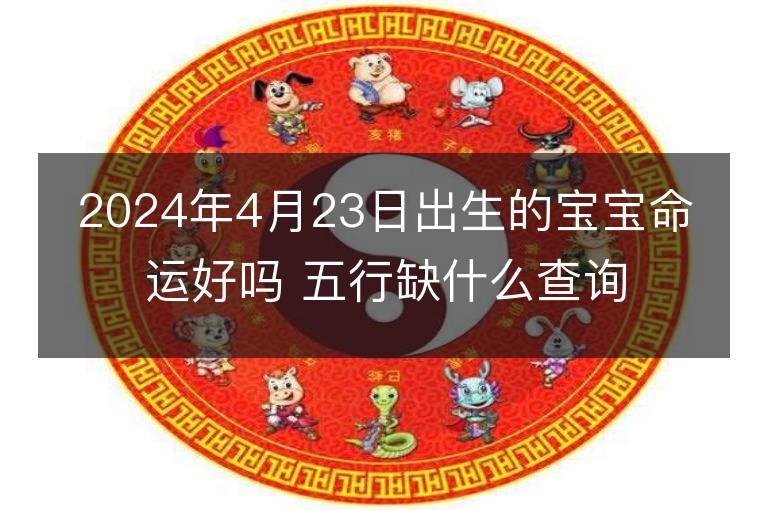 2024年4月23日出生的宝宝命运好吗 五行缺什么查询