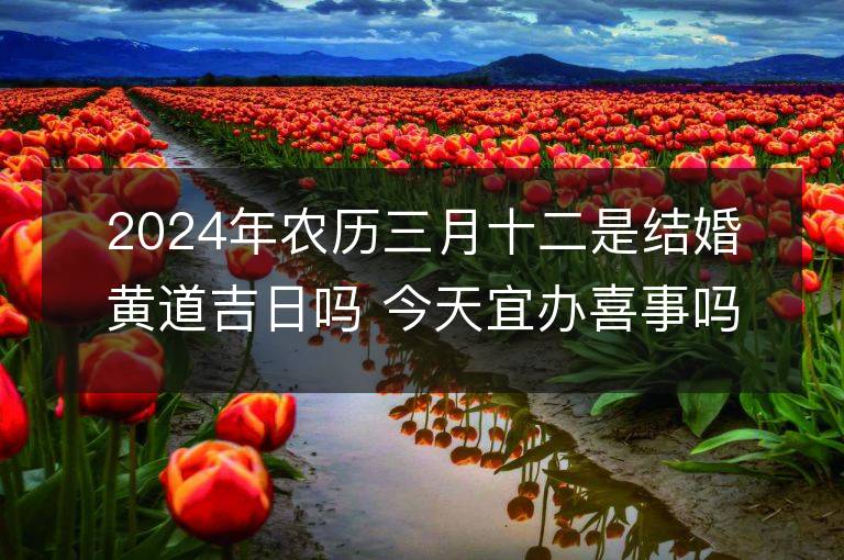 2024年农历三月十二是结婚黄道吉日吗 今天宜办喜事吗