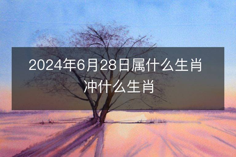 2024年6月28日属什么生肖 冲什么生肖