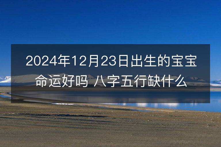 2024年12月23日出生的宝宝命运好吗 八字五行缺什么