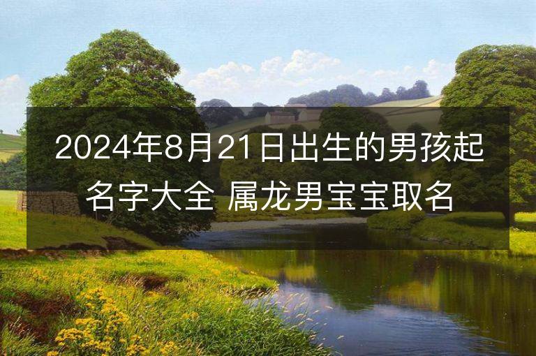 2024年8月21日出生的男孩起名字大全 属龙男宝宝取名