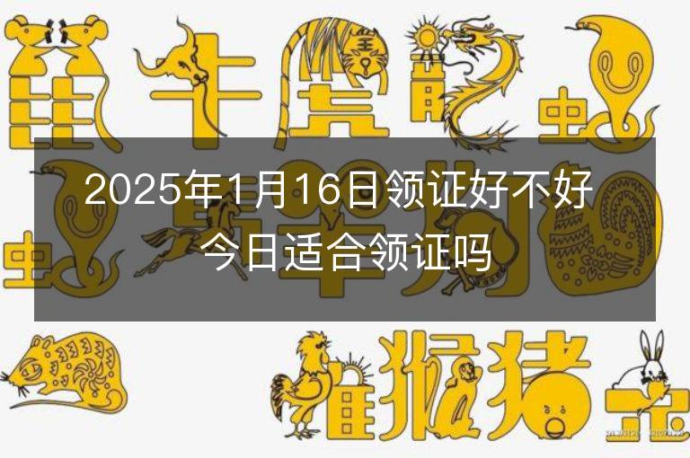 2025年1月16日领证好不好 今日适合领证吗