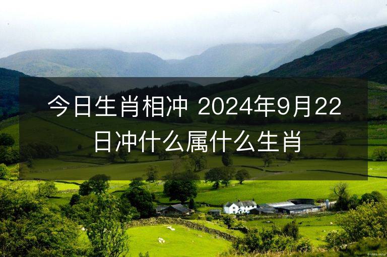 今日生肖相冲 2024年9月22日冲什么属什么生肖