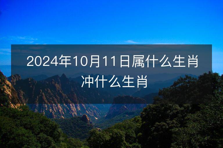 2024年10月11日属什么生肖 冲什么生肖