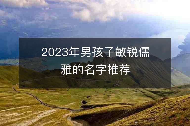 2023年男孩子敏锐儒雅的名字推荐