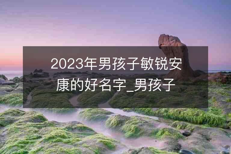 2023年男孩子敏锐安康的好名字_男孩子敏锐安康的名字2023起名