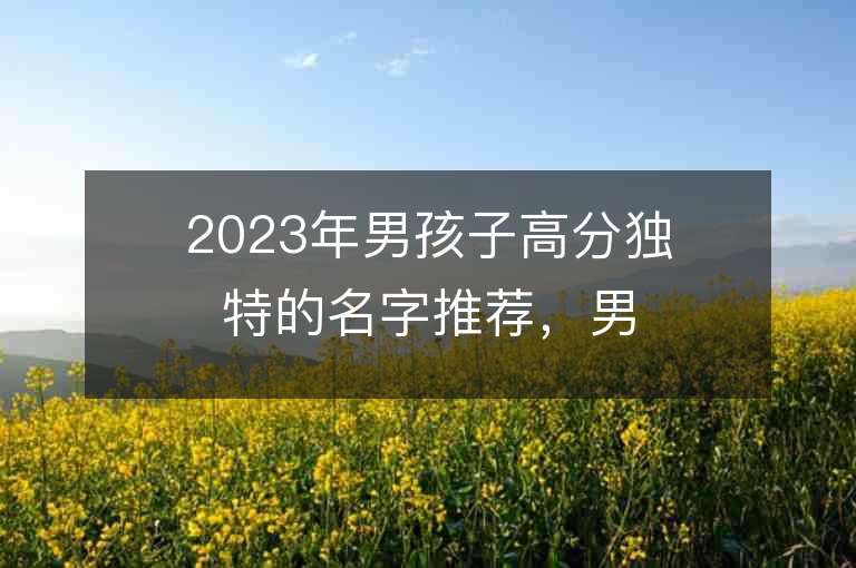 2023年男孩子高分独特的名字推荐，男孩子高分独特的名字2023起名