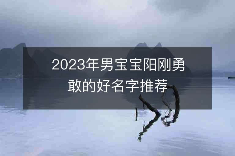 2023年男宝宝阳刚勇敢的好名字推荐