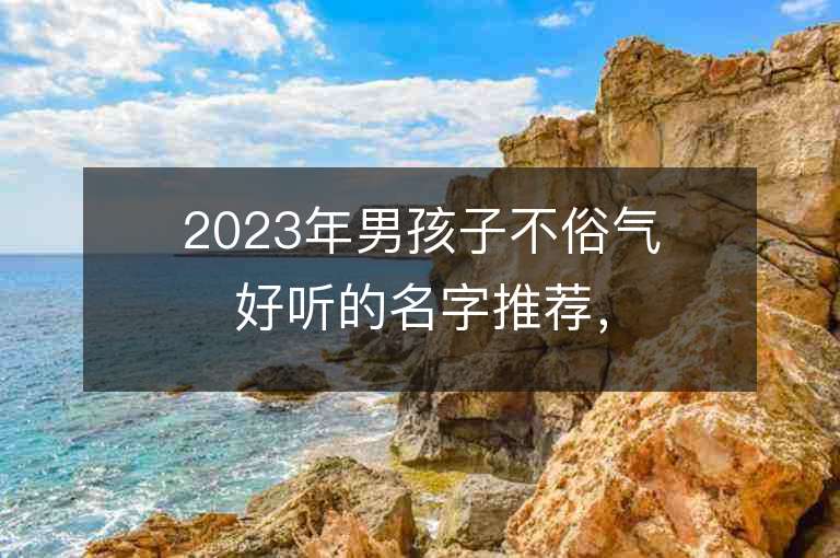 2023年男孩子不俗气好听的名字推荐，男孩子不俗气好听的名字2023起名