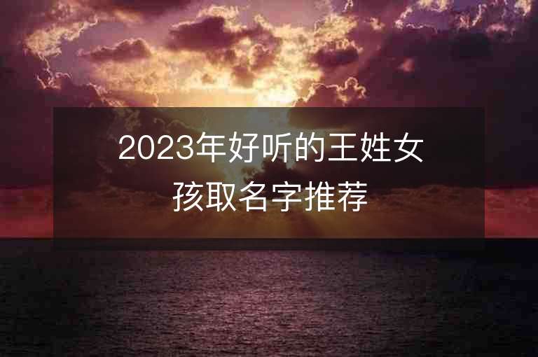 2023年好听的王姓女孩取名字推荐