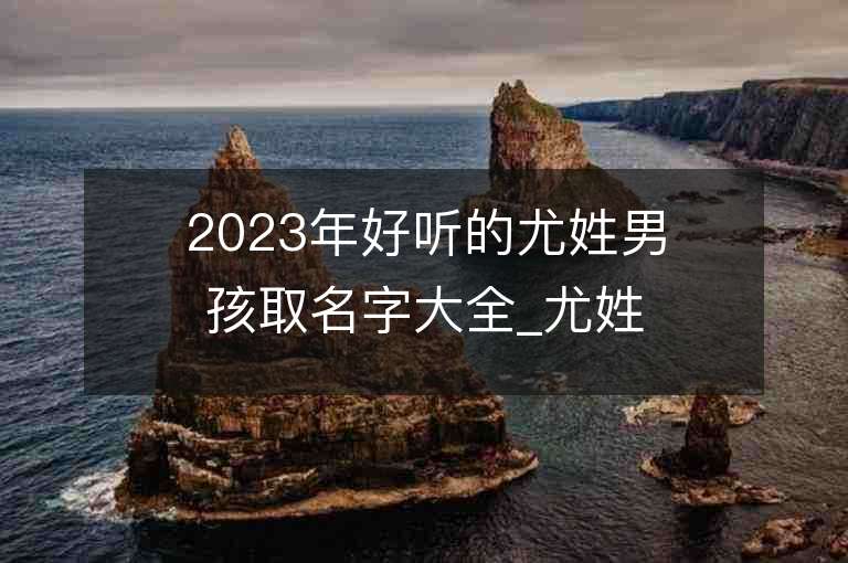 2023年好听的尤姓男孩取名字大全_尤姓男孩子名字大全2023起名