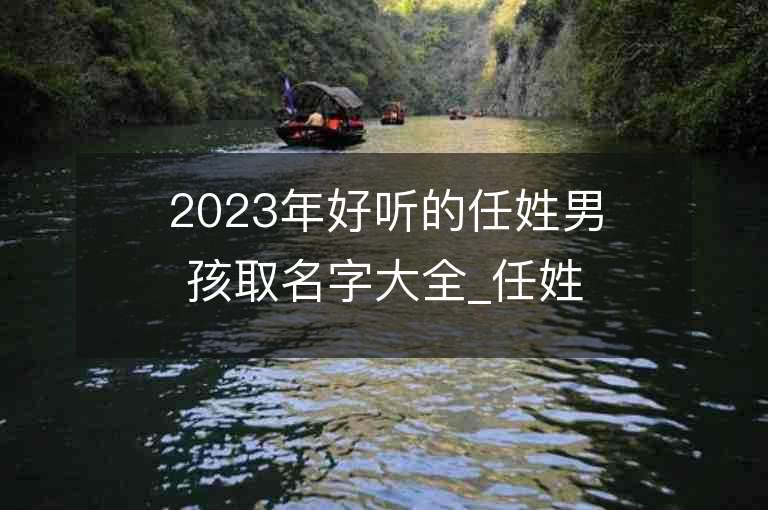 2023年好听的任姓男孩取名字大全_任姓男孩子名字大全2023起名