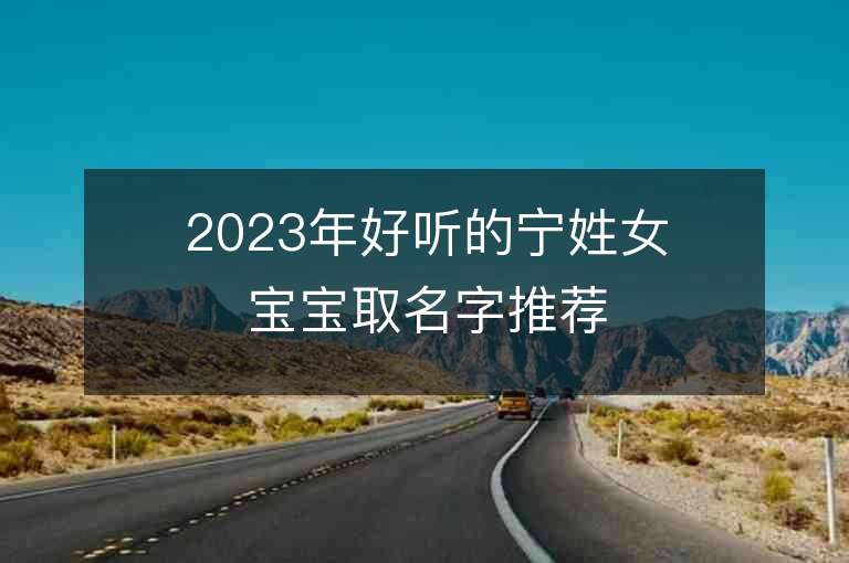 2023年好听的宁姓女宝宝取名字推荐