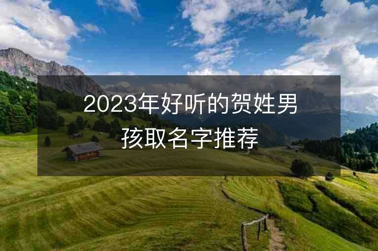 2023年好听的贺姓男孩取名字推荐