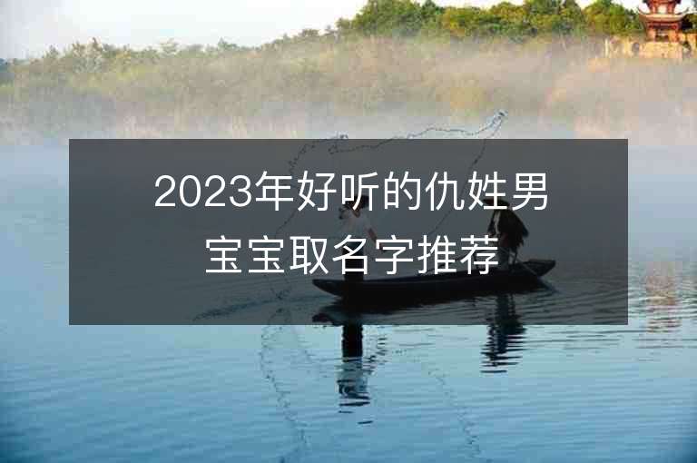 2023年好听的仇姓男宝宝取名字推荐