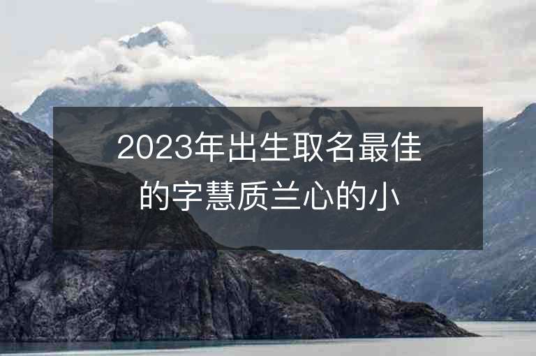 2023年出生取名最佳的字慧质兰心的小孩名字大全