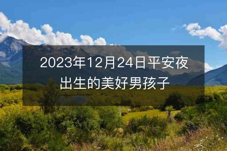 2023年12月24日平安夜出生的美好男孩子取名推荐