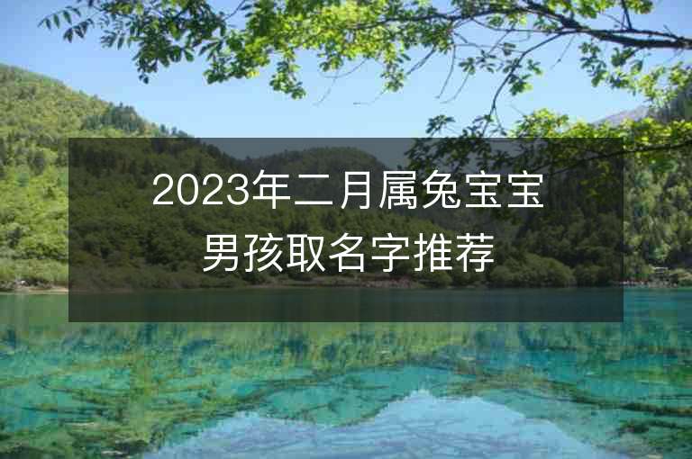 2023年二月属兔宝宝男孩取名字推荐