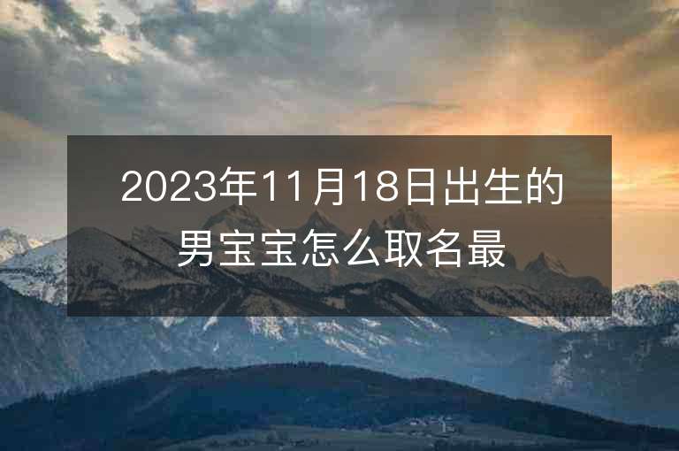 2023年11月18日出生的男宝宝怎么取名最佳起名宜用字