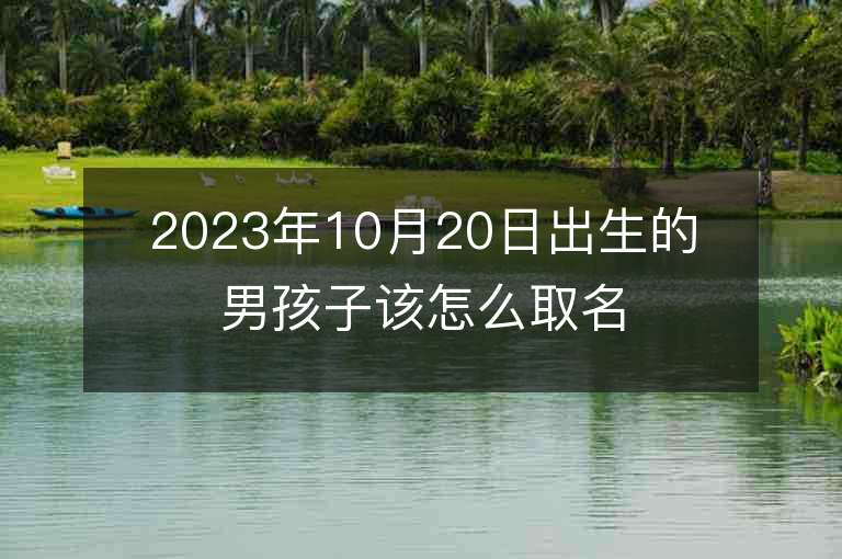 2023年10月20日出生的男孩子该怎么取名好听有寓意的名字鉴赏