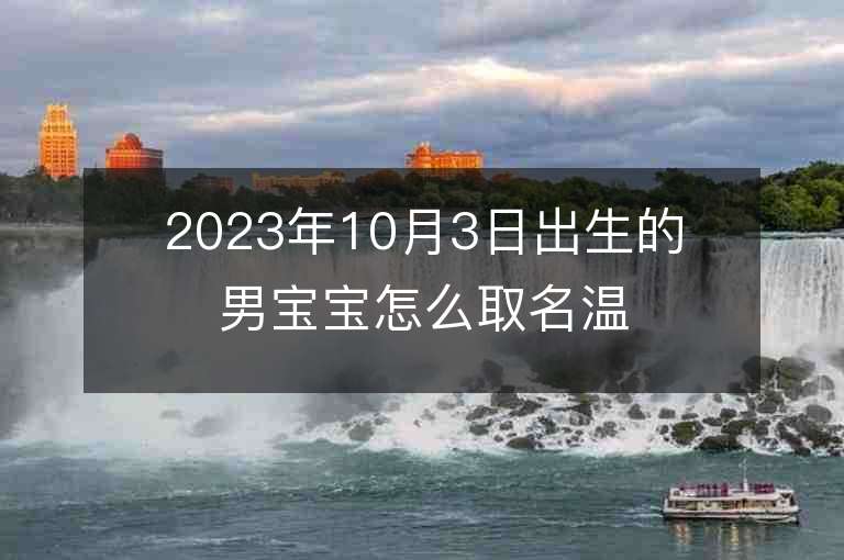 2023年10月3日出生的男宝宝怎么取名温文尔雅的名字推荐