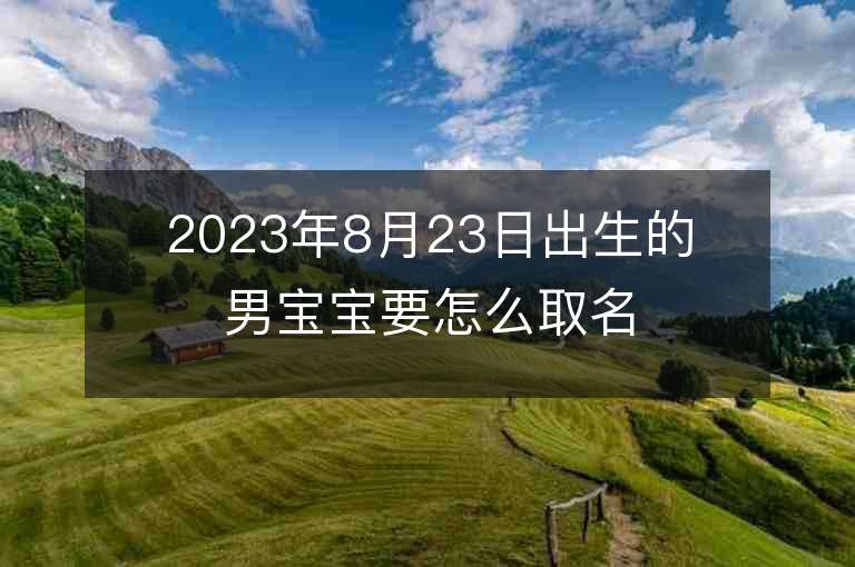 2023年8月23日出生的男宝宝要怎么取名有深意的男宝宝名字集锦