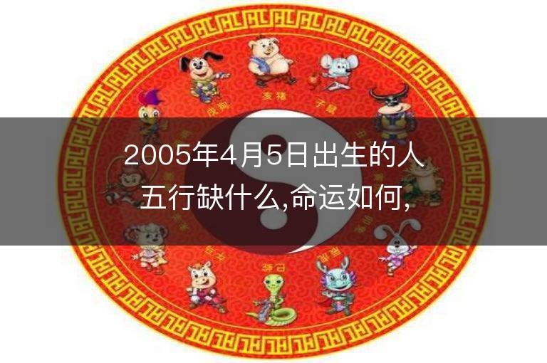 2005年4月5日出生的人五行缺什么,命运如何,是什么星座