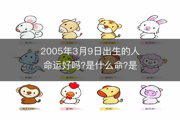 2005年3月9日出生的人命运好吗?是什么命?是什么星座?