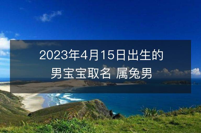 2023年4月15日出生的男宝宝取名 属兔男孩名字推荐