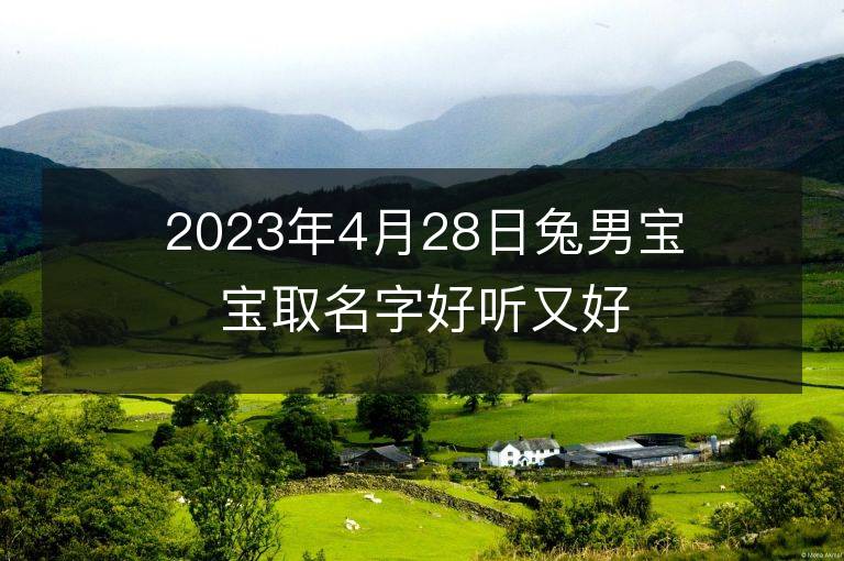 2023年4月28日兔男宝宝取名字好听又好记