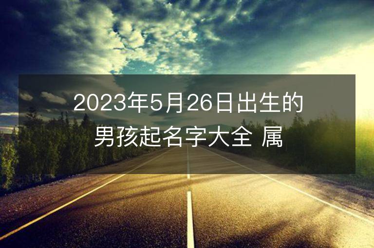 2023年5月26日出生的男孩起名字大全 属兔男宝宝取名方法