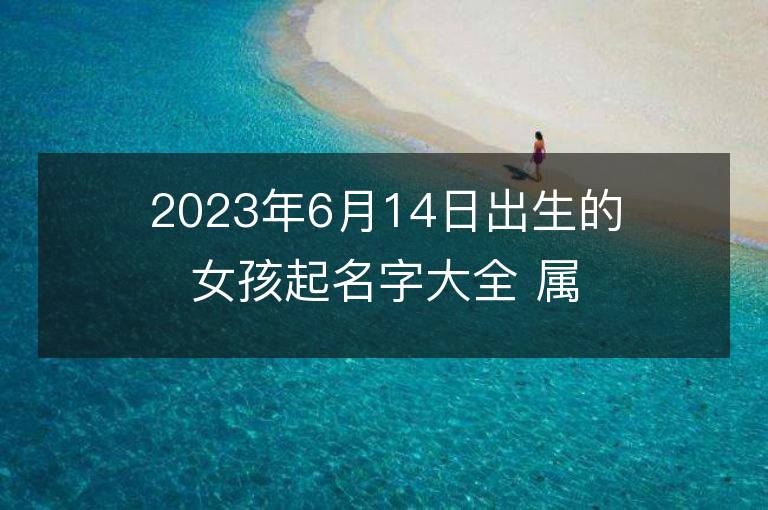 2023年6月14日出生的女孩起名字大全 属兔女宝宝取名