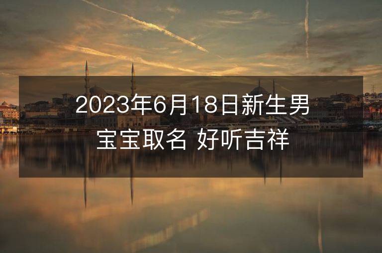 2023年6月18日新生男宝宝取名 好听吉祥名字大全