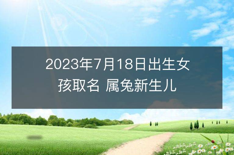 2023年7月18日出生女孩取名 属兔新生儿高分好名