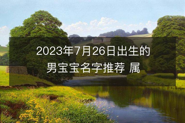 2023年7月26日出生的男宝宝名字推荐 属兔男孩宝取名大全