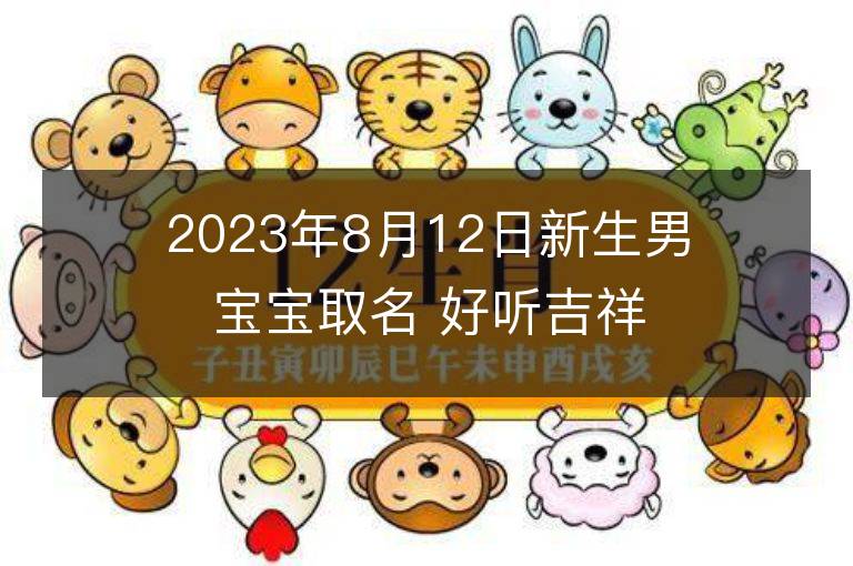 2023年8月12日新生男宝宝取名 好听吉祥名字大全