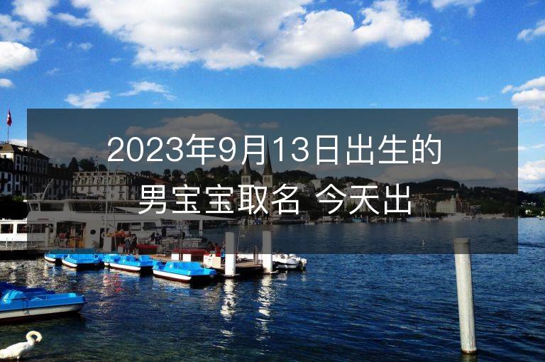 2023年9月13日出生的男宝宝取名 今天出生叫什么名字好