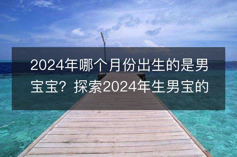 2024年哪个月份出生的是男宝宝？探索2024年生男宝的属相和吉祥之处！