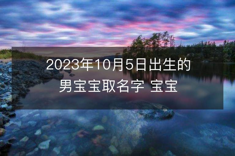 2023年10月5日出生的男宝宝取名字 宝宝起名免费取名字大全