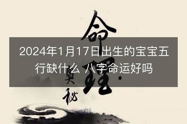 2024年1月17日出生的宝宝五行缺什么 八字命运好吗