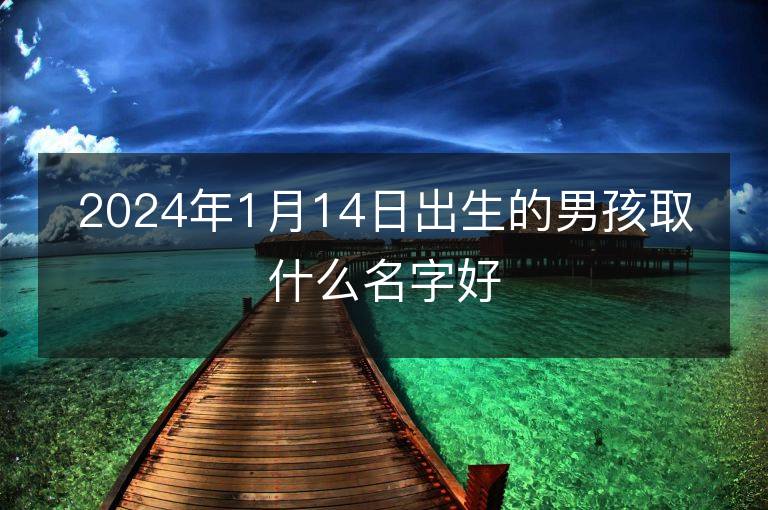 2024年1月14日出生的男孩取什么名字好