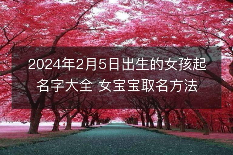 2024年2月5日出生的女孩起名字大全 女宝宝取名方法