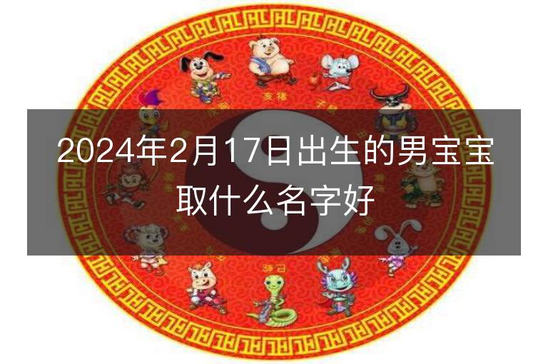 2024年2月17日出生的男宝宝取什么名字好