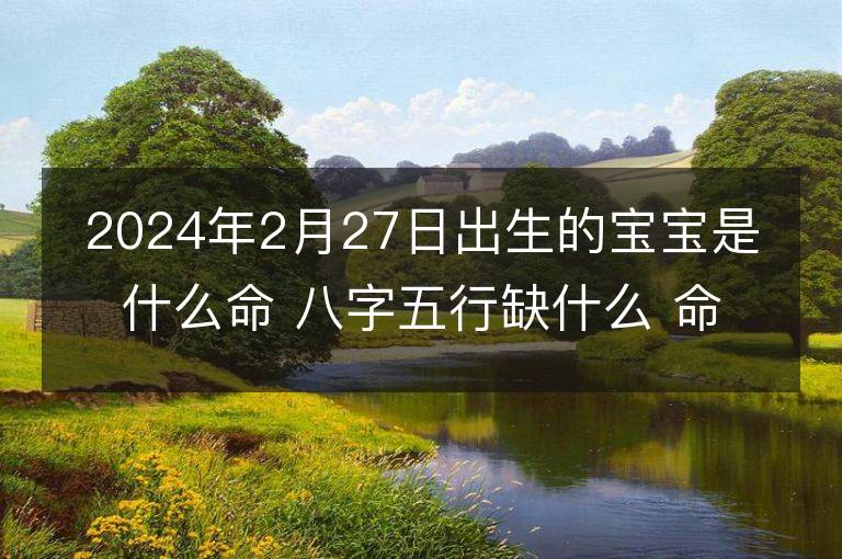 2024年2月27日出生的宝宝是什么命 八字五行缺什么 命好吗