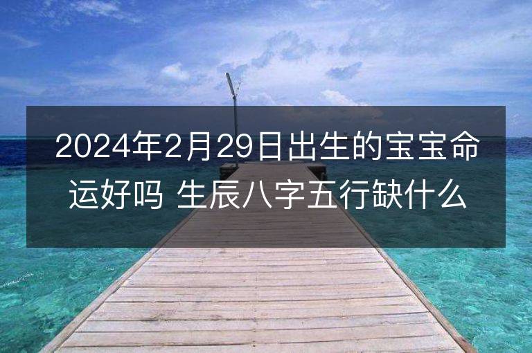 2024年2月29日出生的宝宝命运好吗 生辰八字五行缺什么